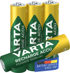 Varta Recharge Accu Power AAA polnilne baterije, 1000 mAh, 4 kosi (5703301404)