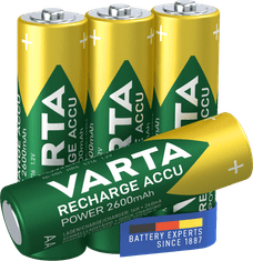 Varta Recharge Accu Power AA 2600 mAh, R2U polnilna baterija, 4 kosi (56706101404)