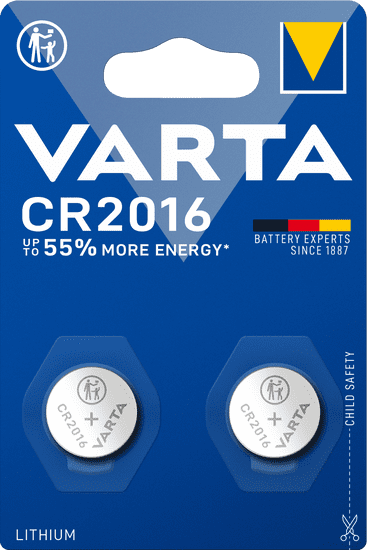 Varta CR 2016 2pack 6016101402 litijeva baterija, 2 kosa