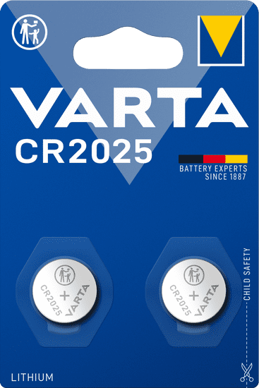 Varta CR 2025 2pack 6025101402 litijeva baterija, 2 kosa