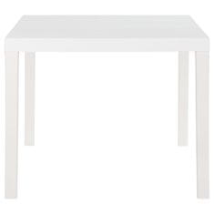 Vidaxl Vrtna miza 150x90x72 cm PP bela