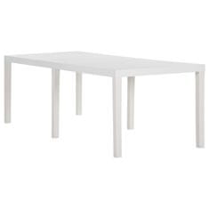 Vidaxl Vrtna miza 220x90x72 cm PP bela