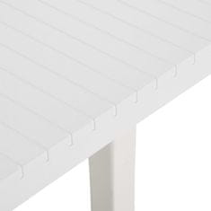 shumee Vrtna miza, 220x90x72 cm, PP, bela