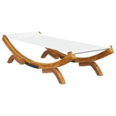 Vidaxl Viseča mreža 100x188,5x44 cm trdna smrekovina krem