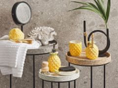 Beliani 4-delni komplet kopalniških dodatkov ananas rumena MAICAO