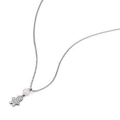Morellato Originalna srebrna ogrlica s figuro Perla SAER45 (verižica, obesek)