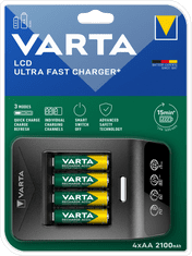 Varta LCD Ultra Fast Charger+ polnilec za baterije (57685101441)