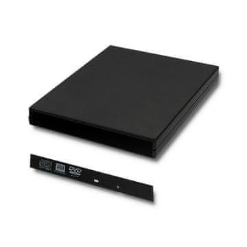 Qoltec Ohišje/omara za optični pogon Qoltec CD/DVD SATA | USB 2.0 | 12,7 mm