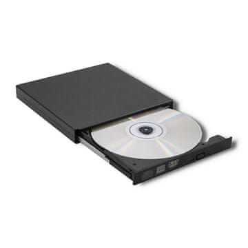 Qoltec zunanji pogon, zapisovalnik CD-jev in DVD-predvajalnik | USB 2.0 | črne barve