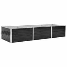 Greatstore Visoka greda antracitna 240x80x45 cm pocinkano jeklo