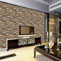 Netscroll 3D samolepilne stenske nalepke z videzom naravne opeke, vodoodporne stenke tapete, enostavna namestitev in odstranitev, idealno za dnevne sobe, kuhinje, predsobe, spalnice, 300*45m, WallCover