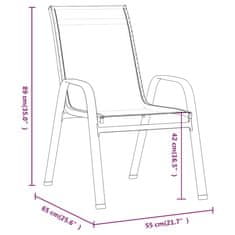 shumee 3-delni set pohištva bistro za vrt, siva