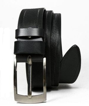 Rovicky Moški usnjen pas z elegantnim motivom žlebov
