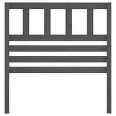 Vidaxl Posteljno vzglavje sivo 96x4x100 cm trdna borovina