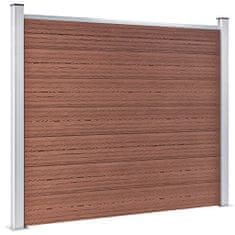 Greatstore Ograjni panel WPC 180x146 cm rjav