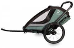 Hamax Voziček za kolo Cocoon One z ramo + komplet vozička, zelen/črn