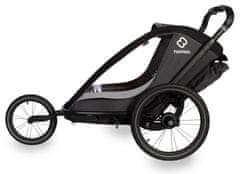Hamax Voziček za kolo z ramo + komplet vozička Cocoon, siv/črn