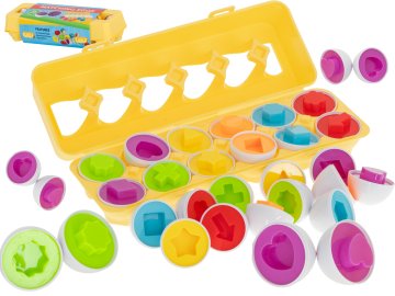 WOWO Učna jajca sorter oblik geometrijske oblike 12 kosov