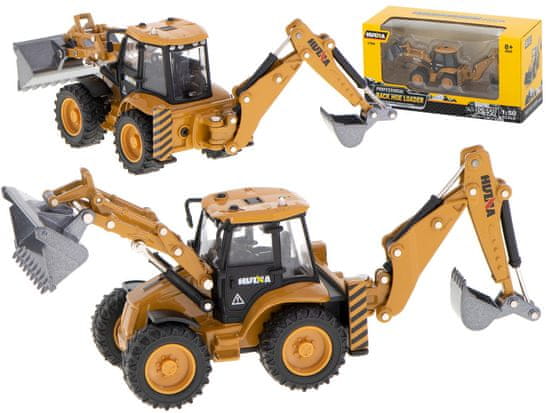 Ikonka Bager nakladalnik buldozer z vedrom Kovinski model H-toys 1704 1:50