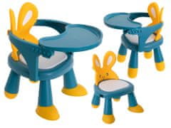 slomart otroški stolček in igralna miza rumeno-modra