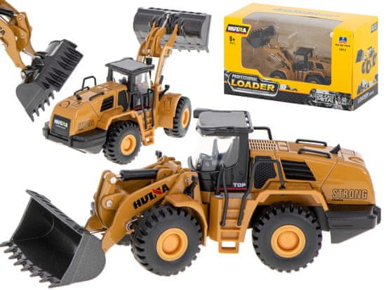 WOWO RC kovinski model bagra - H-toys 1813 RC kovinski model bagra, nakladalec na kolesih, buldožer, daljinski upravljalnik 1.60 Die-Cast