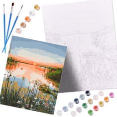 Ikonka Slikarstvo po številkah slika 40x50cm jezerska pokrajina