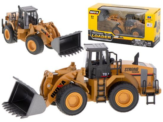 Ikonka Bager nakladalnik buldozer Kovinski model H-Toys 1913 1:40