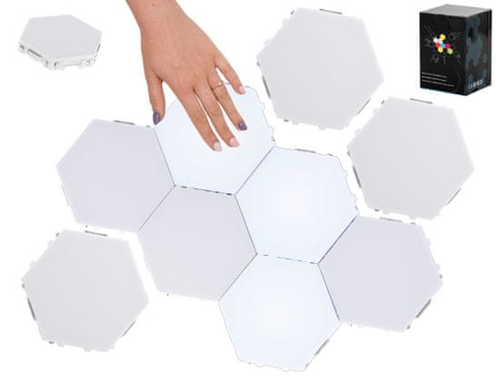 Ikonka LED modularna stenska svetilka na dotik 9pcs hladno bela ...