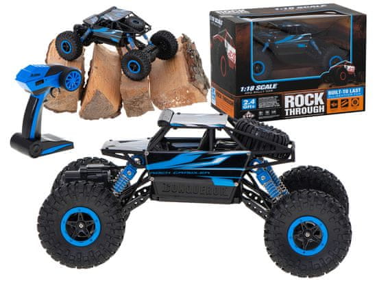 Ikonka RC avto Rock Crawler HB 2.4GHz 1:18 modra