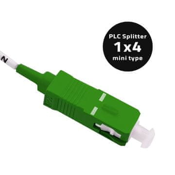 Qoltec razdelilnik 1x4 | SC/APC - SC/APC | G.657A | enomodni | 0,9 mm