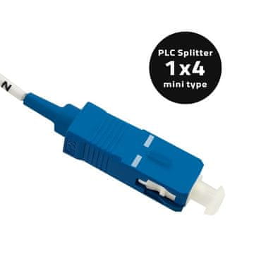 Qoltec razdelilnik 1x4 | SC/PC - SC/PC | G.657A | enomodni | 0,9 mm