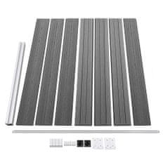 Greatstore Komplet ograjnih panelov WPC 872x146 cm siv