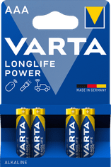 Varta Longlife Power 4 AAA baterija, 4 kosi (4903121414)