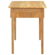 Greatstore Pisalna miza z 2 predaloma 110x52x75 cm trdna tikovina