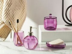 Beliani 4-delni komplet kopalniških dodatkov vijolične barve ROANA