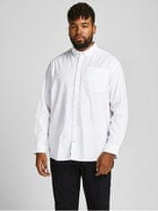 Jack&Jones Plus Moška srajca JJEOXFORD Slim Fit 12190444 White PLUS SIZE (Velikost 4XL)