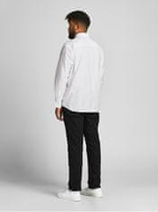 Jack&Jones Plus Moška srajca JJEOXFORD Slim Fit 12190444 White PLUS SIZE (Velikost 4XL)