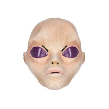 Korbi Profesionalna latex maska Alien Red kosmata