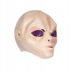 Korbi Profesionalna latex maska Alien Red kosmata