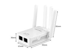 Verkgroup Brezžični 2,4 GHz WIFI repeater router ojačevalnik signala 300Mb/s WPS