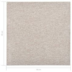 Vidaxl Talna obloga preproga 20 kosov 5 m² 50x50 cm svetlo bež