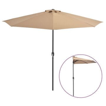 Vidaxl Balkonski senčnik z aluminijastim drogom 300x155 cm taupe