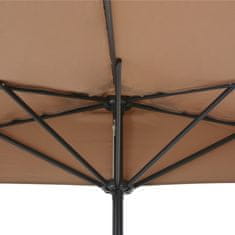 Vidaxl Balkonski senčnik z aluminijastim drogom 300x150 cm taupe