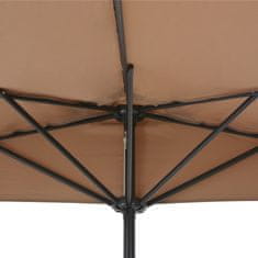 Greatstore Balkonski senčnik z aluminijastim drogom 300x150 cm taupe