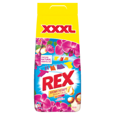 Rex Barvni pralni prašek z oljem orhideje in makadamije 72 pranj, 4,68 kg