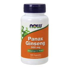NOW Foods Panax Ginseng, 500 mg, 100 kapsul