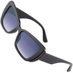 Verdster Ženska sončna očala Italiano Square črna stekla črna univerzalna