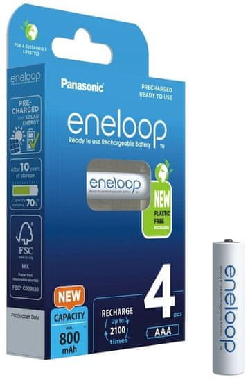 Panasonic Eneloop AAA, 4 kosi (BK-4MCDE/4BE)