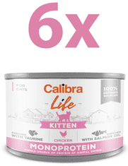 Calibra Life Kitten konzerva za mačke, piščanec, 6 x 200 g