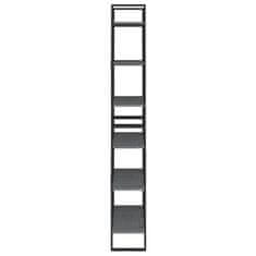 Vidaxl Visoka omara siva 80x30x210 cm trdna borovina